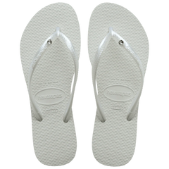 Women's Slim Crystal Flip Flops